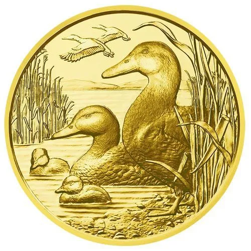 16 g Gold 100 Euro Österreich Stockente 2018 - Polierte Platte