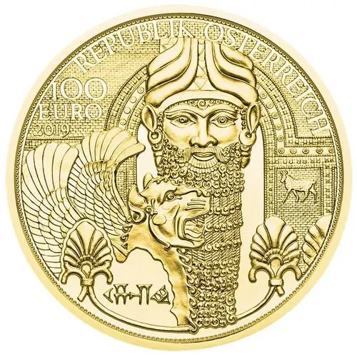 1/2 Unze Gold 100 Euro Das Gold Mesopotamiens 2019- Polierte Platte 