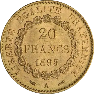 20 Francs Goldmünze Frankreich diverse Jahrgänge