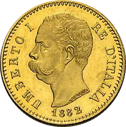 5,81 g Gold 20 Italienische Lire