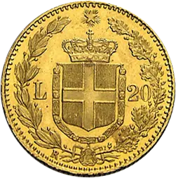 5,81 g Gold 20 Italienische Lire