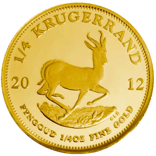 Vorderseite Goldmünze 1/4 Unze Krügerrand diverse Jahrgänge, der Hersteller South African Mint