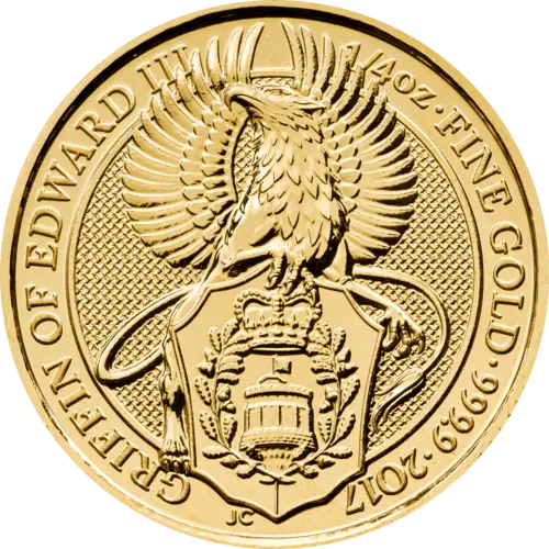 1/4 Unze Gold The Queen´s Beasts - Griffin of Edward III 2017