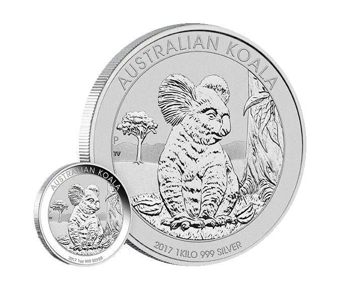 Vorderseite der 1 kg Silber Australian Koala 2017 von Hersteller Perth Mint Australien