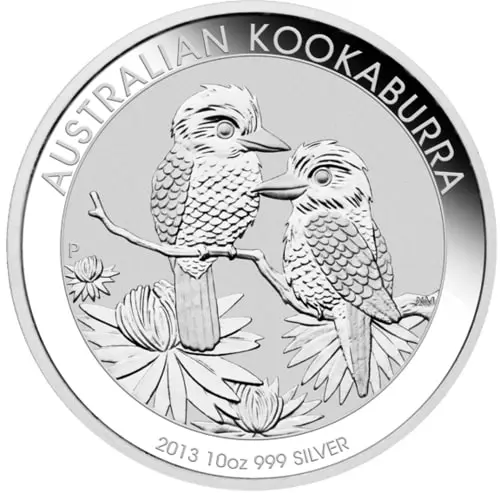 Vorderseite der10 Unzen Silber Kookaburra 2  Australien Münze von The Perth Mint | Vorderseite der 10 Unzen Silber Kookaburra Australien Münze von The Perth Mint