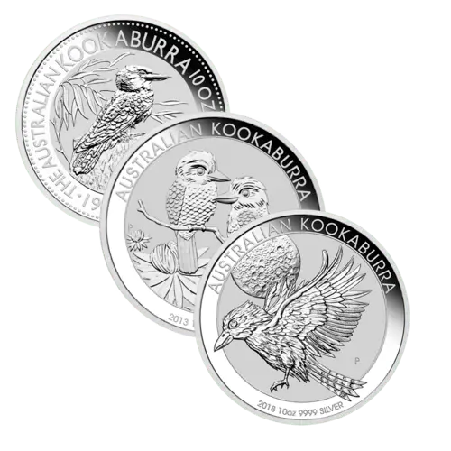 10 Unzen Silber Kookaburra diverse Jahrgänge von Perth Mint