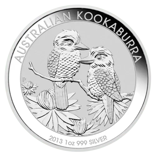 Vorderseite der 1 Unze Silbermünze Kookaburra von Hersteller The Perth Mint Australia 