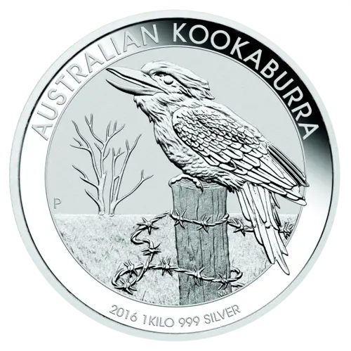 1 kg Silbermünze Kookaburra 3 | Vorderseite der 1 kg Silbermünze Kookaburra von The Perth Mint Australia 