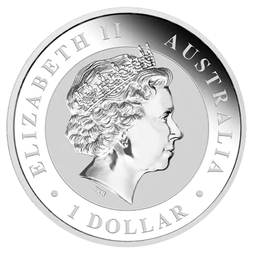 Rückseite der 1 kg Silber Kookaburra 2014 von Hersteller Perth Mint Australien