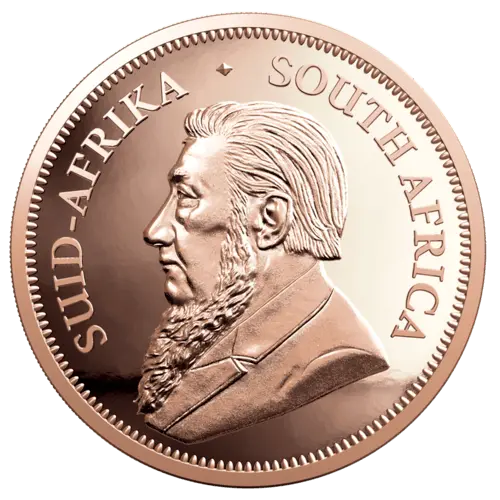 Rückseite Goldmünze 1/2 Unze Krügerrand diverse Jahrgänge, der Hersteller South African Mint