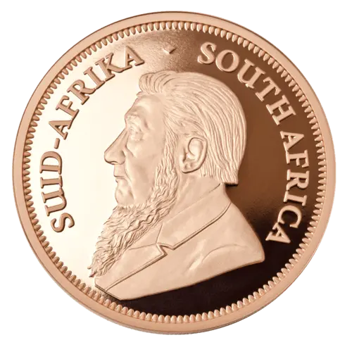 Rückseite Goldmünze 5 Unzen Krügerrand 50th Anniversary 2017 - Polierte Platte, der Hersteller South African Mint