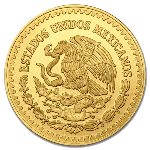 Rückseite Goldmünze 1/2 Unze Gold Mexiko Libertad, der Hersteller Casa de Monada de México