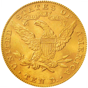 Rückseite 10 US-Dollar Gold Liberty Head