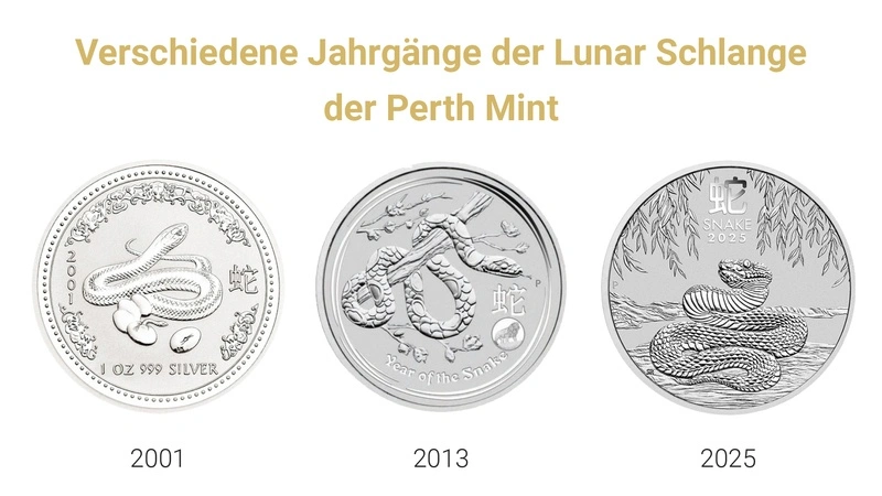 1 kg Silber Lunar III Schlange 2025 Alle Jahrgänge