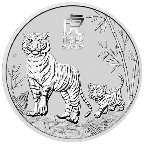 5 Unzen Silber Lunar III Tiger 2022