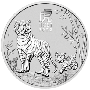 5 Unzen Silber Lunar 3 Tiger 2022