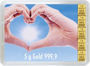 5 g Gold Geschenkkarte Für eine goldene Zukunft