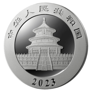 30 gram China Panda Silbermünze Motivseite