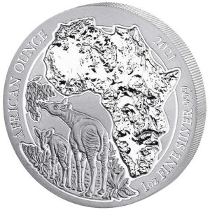 1 Unze Silber Ruanda Okapi 2021 - Motiv