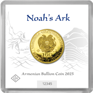 Arche Noah 1 g Gold 2023 Verpackung VS
