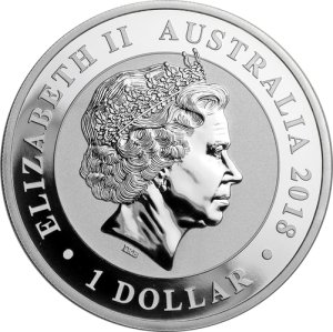Rückseite der 1 oz Silber Australien Schwan 2018 von Hersteller Perth Mint
