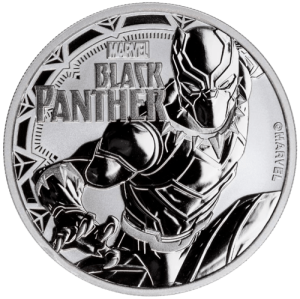 Rückseite der 1 Unze Silber Marvel Black Panther 2018 von Hersteller Perth Mint