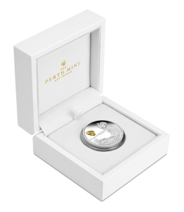 1 Unze Silber Hochzeitsmünze 2019 in Aufbewahrungsbox