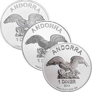 1 Unze Silber Andorra Eagle diverse Jahrgaenge