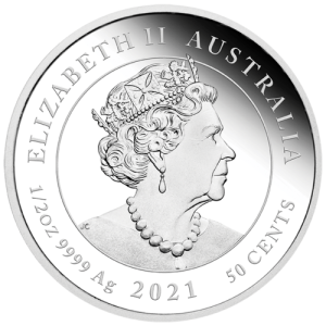 Rückseite der 1/2 Unze Silber New born Baby 2022 - Polierte Platte von Hersteller Perth Mint