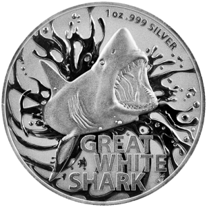 1 Unze Silber Großer weißer Hai 2021_Motiv