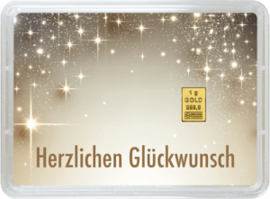 1 g Gold Geschenkkarte Geburt