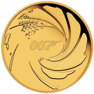 Vorderseite 1/4 oz Gold 007 James Bond 2020 - Polierte Platte 