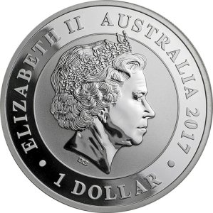 Rückseite der 1 oz Silber Australien Schwan 2017 von Hersteller Perth Mint