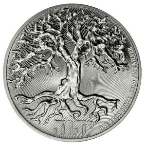Vorderseite der 1 Unze Silber Tree of Leif 2021 Von Hersteller Sunshine Minting