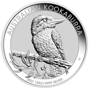 Kookaburra 2021 Silber 1kg_Motiv