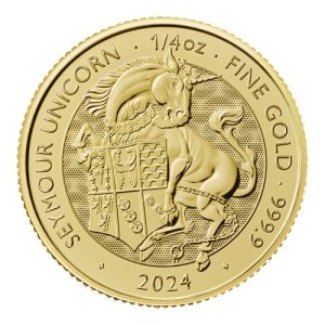 1/4 oz Gold Royal Tudor Beasts - Seymour Unicorn 2024