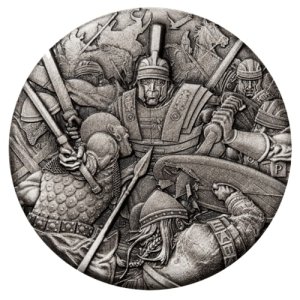Vorderseite der 2 Unzen Silber Kriegsführende Römische Legion 2018 von Hersteller Perth Mint