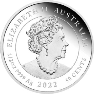 Rückseite der 1/2 Unze Silber New Born Baby 2021 - Polierte Platte von Hersteller Perth Mint