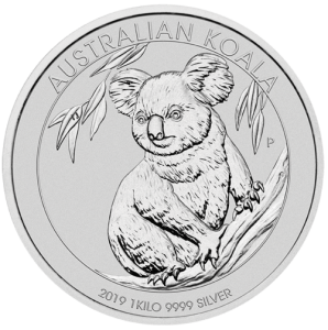 Vorderseite / 1 kg Silber Australian Koala 2019 von Hersteller Perth Mint