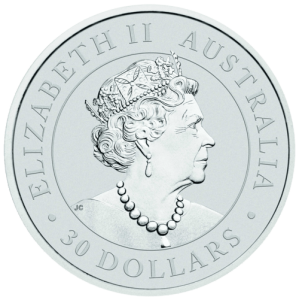 Rückseite 1 kg Silber Australian Koala 2021 von Hersteller Perth Mint Australien