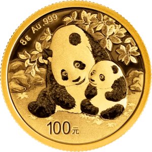 8 gram China Panda Goldmünze 2024