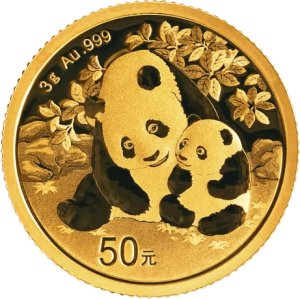 3 gram China Panda Goldmünze 2024