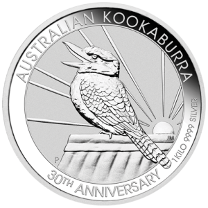 Vorderseite / 1 kg Silber Kookaburra 2020 von Hersteller Perth Mint