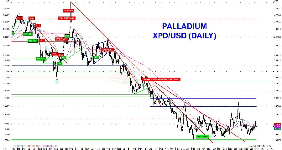 Palldiumpreis zwischen 8050 und 1.200 US-Dollar