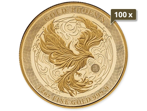 100 x 1/2 Unze Gold Niue Phoenix 2025