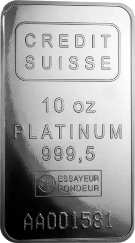 platinbarren 10 oz credit suisse