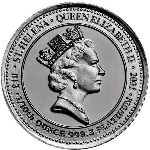 Rückseite der 1/10 Unze Platin The Queen´s Virtues Victory von diversen Münzprägestätten