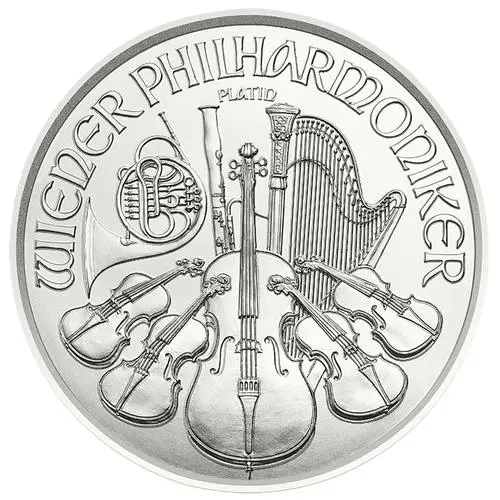 1 Unze Platin Wiener Philharmoniker 2024 Motiv