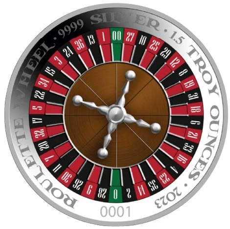 1,5 Unzen Silber Roulette Wheel 2023