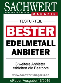 Sachwert Magazin Besteredelmetallanbieter